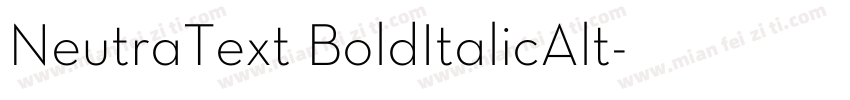 NeutraText BoldItalicAlt字体转换
